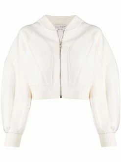 Alexander McQueen cropped bomber jacket
