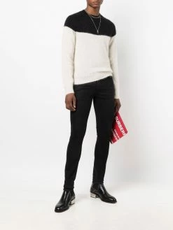 Alexander McQueen two-tone mohair-blend knit jumper