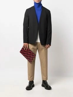 Alexander McQueen skull-print leather clutch bag