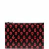 Alexander McQueen skull-print leather clutch bag