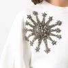 Alexander McQueen crystal star cotton-blend sweatshirt
