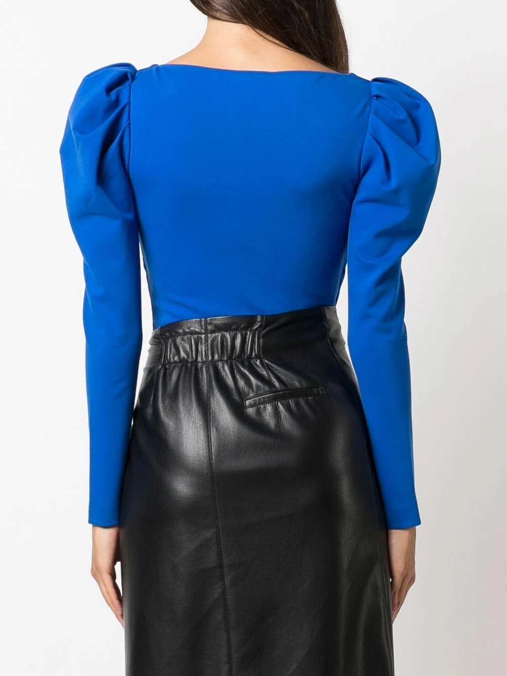 Alexander McQueen Puff sleeve sweetheart bodysuit 4 Alexander McQueen puff-sleeve sweetheart bodysuit