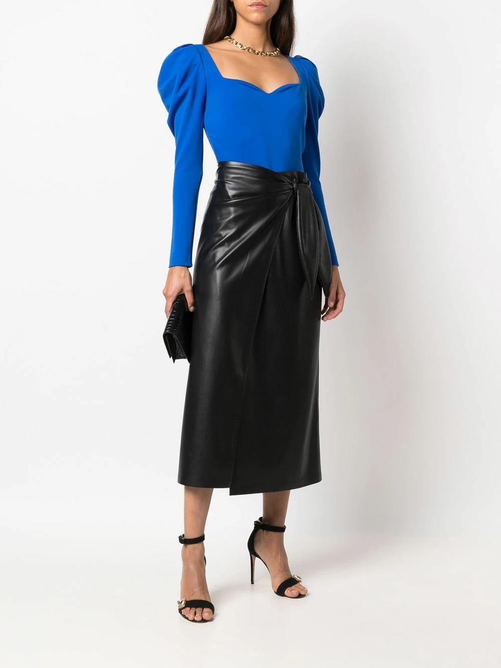 Alexander McQueen Puff sleeve sweetheart bodysuit 2 Alexander McQueen puff-sleeve sweetheart bodysuit