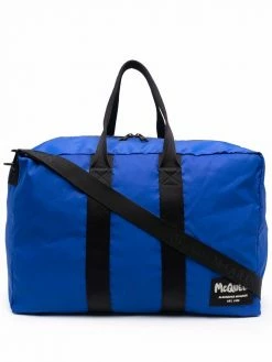 Alexander McQueen logo-patch zipped holdall