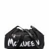 Alexander McQueen logo-print drawstring-waist shoulder bag