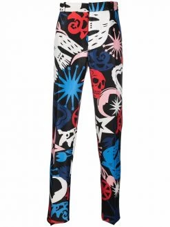 Alexander McQueen graphic-print slim-fit trousers
