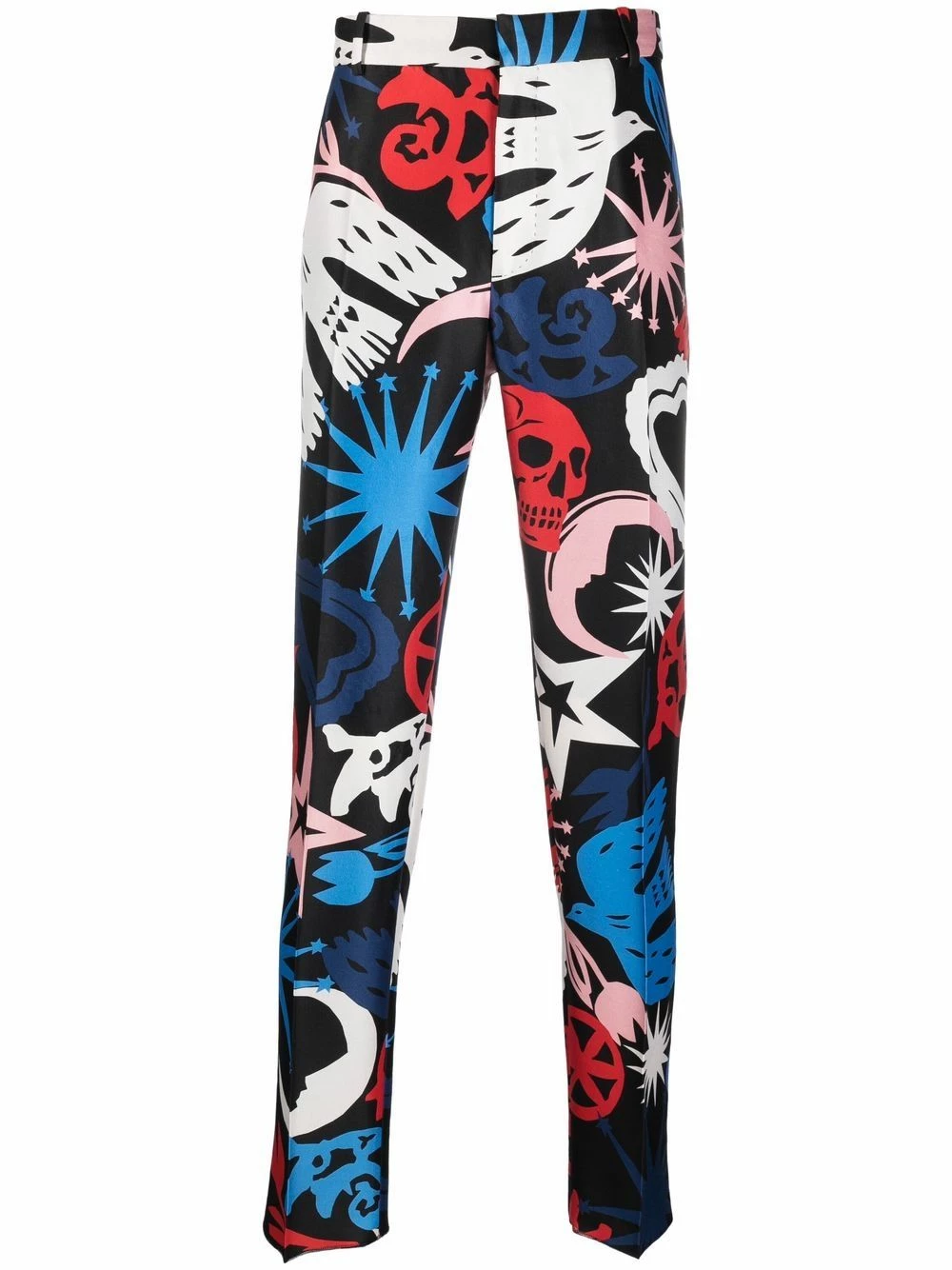 Alexander McQueen Graphic print slim fit trousers 1 Alexander McQueen graphic-print slim-fit trousers