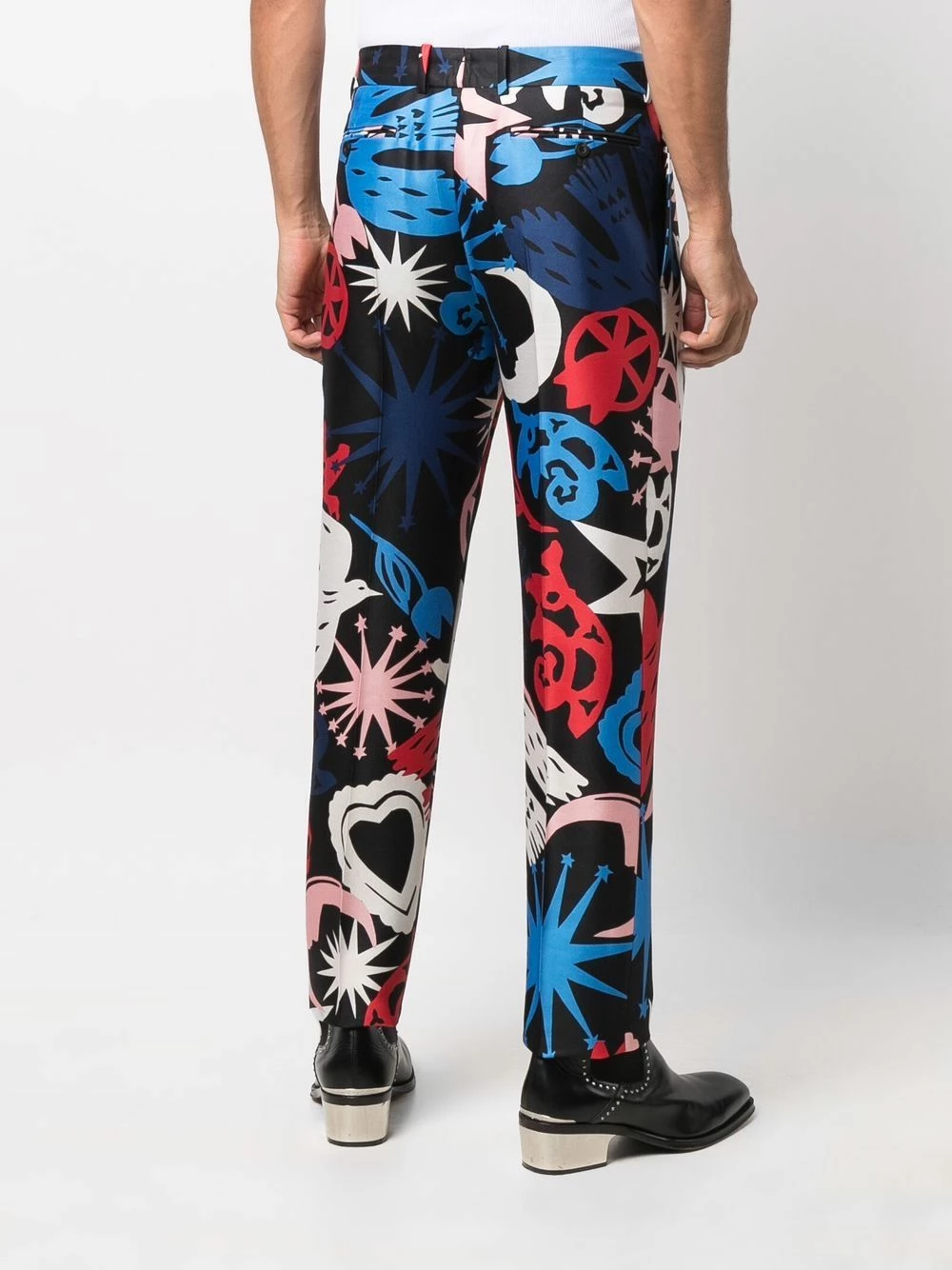 Alexander McQueen Graphic print slim fit trousers 4 Alexander McQueen graphic-print slim-fit trousers