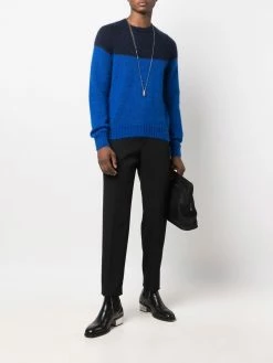 Alexander McQueen two-tone crew neck jumper