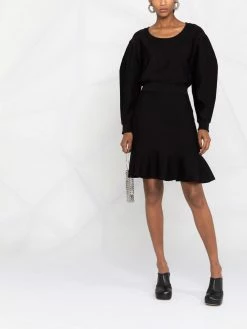 Alexander McQueen long-sleeved peplum dress