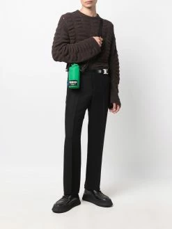 Alexander McQueen small logo-patch messenger bag