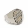 Alexander McQueen logo print skull ring