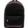 Alexander McQueen logo-stripe print backpack