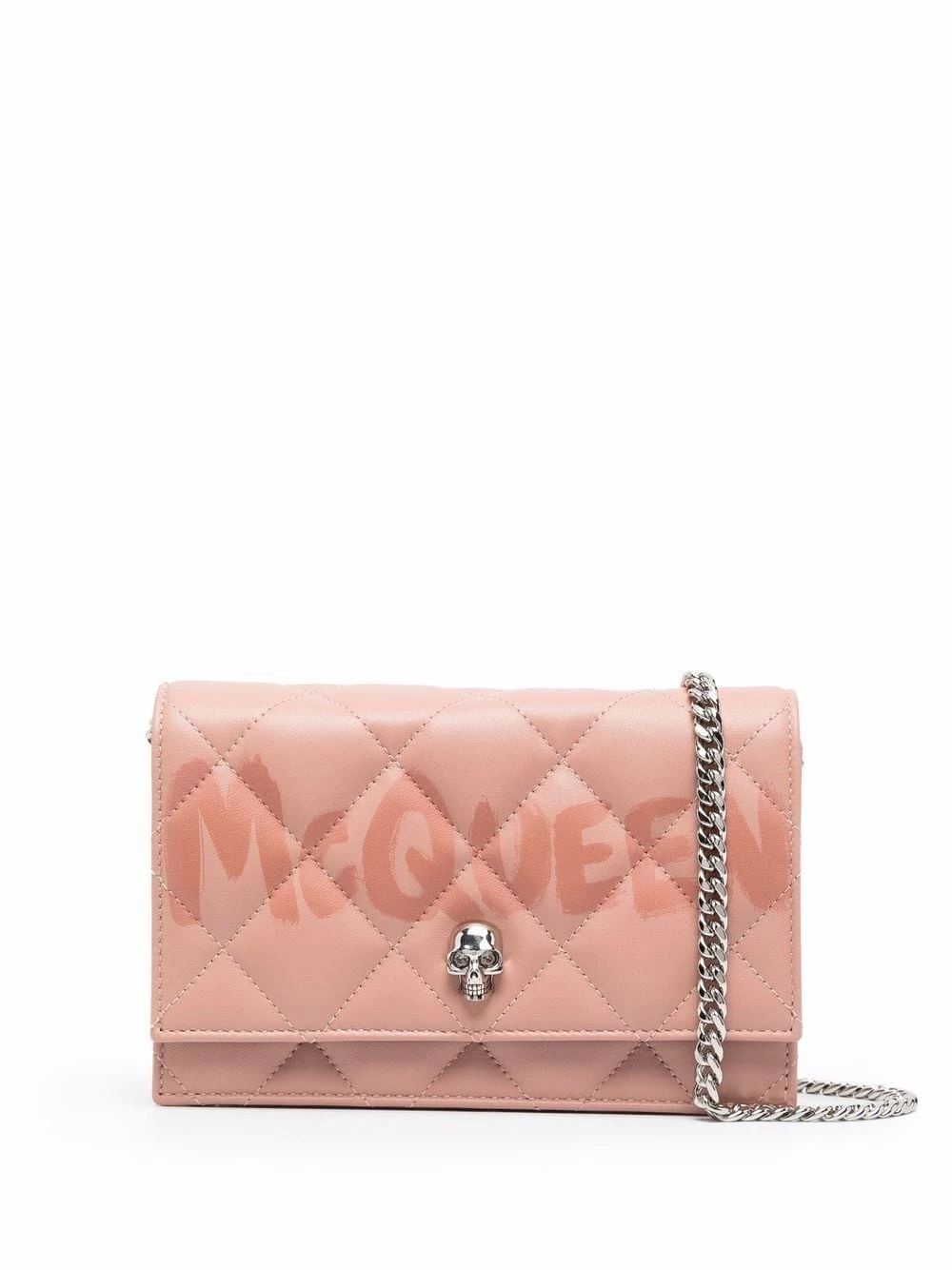 Alexander McQueen Quilted logo print shoulder bag 1 Alexander McQueen quilted logo-print shoulder bag