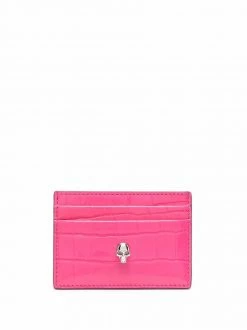 Alexander McQueen skull-appliquƩ leather cardholder