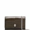 Alexander McQueen Skull crocodile-embossed crossbody bag