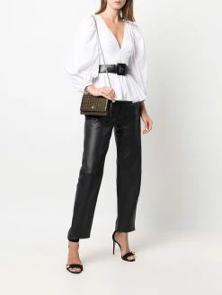 Alexander McQueen Skull crocodile-embossed crossbody bag