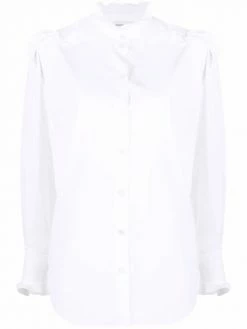 Alexander McQueen ruffle-collar cotton long-sleeve top