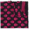 Alexander McQueen skull-print frayed-edge scarf