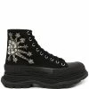 Alexander McQueen crystal lace-up platform sneakers