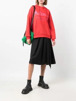 Alexander McQueen graffiti logo-print pouch-pocket hoodie