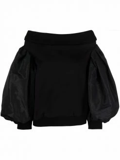 Alexander McQueen puff-sleeve off-shoulder blouse