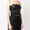 Alexander McQueen lace-panel strapless top