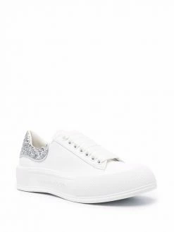 Alexander McQueen Deck Plimsoll glitter-detail sneakers