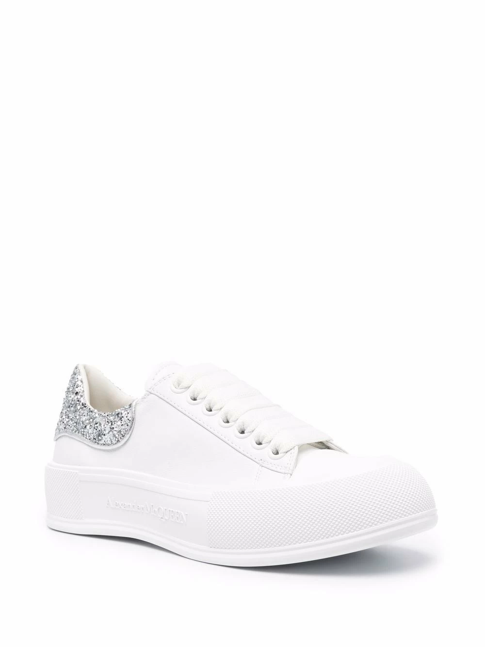Alexander McQueen Deck Plimsoll glitter detail sneakers 2 Alexander McQueen Deck Plimsoll glitter-detail sneakers