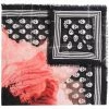 Alexander McQueen Paper Bloom Biker Skull scarf