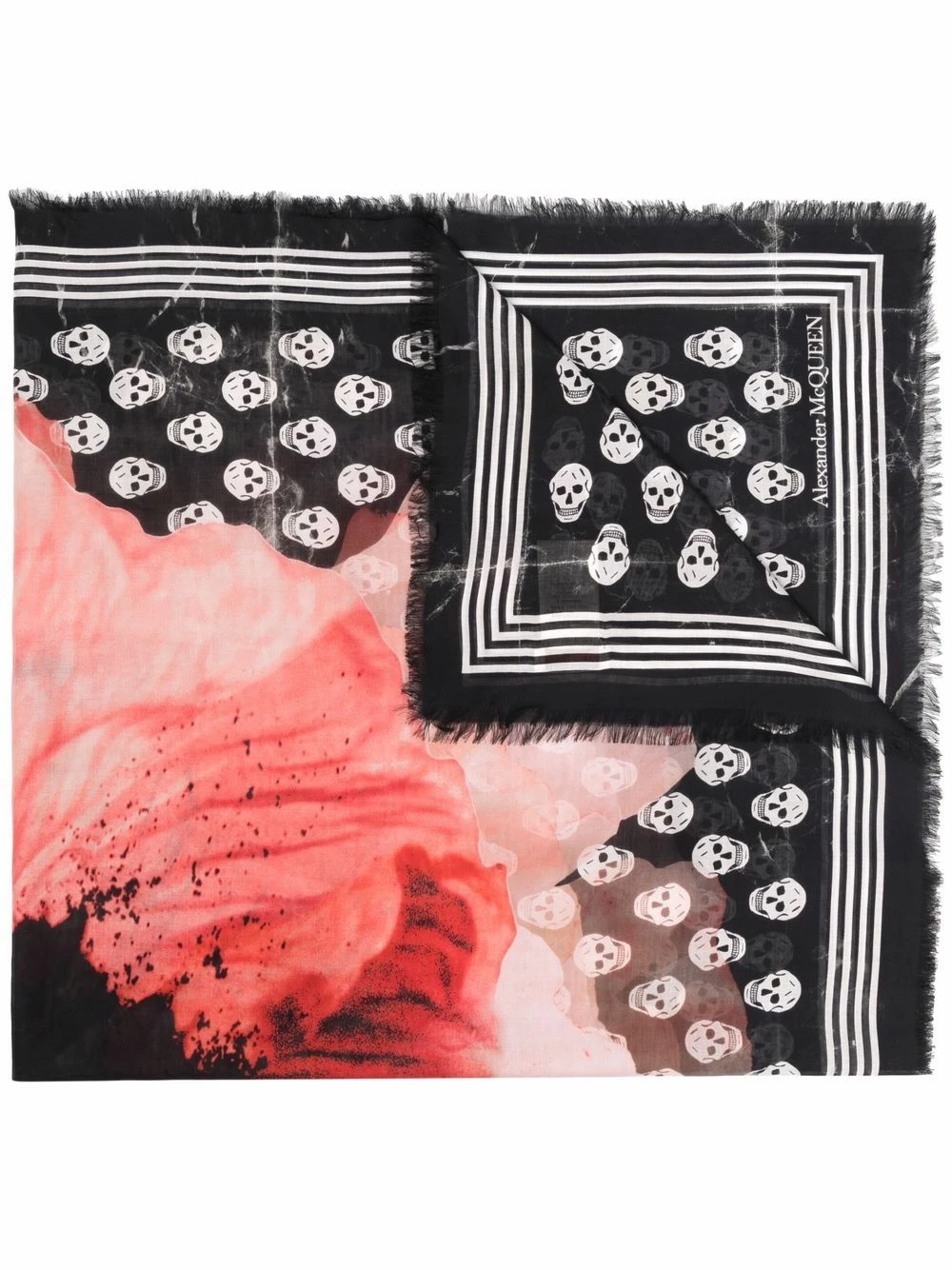 Alexander McQueen Paper Bloom Biker Skull scarf 1 Alexander McQueen Paper Bloom Biker Skull scarf