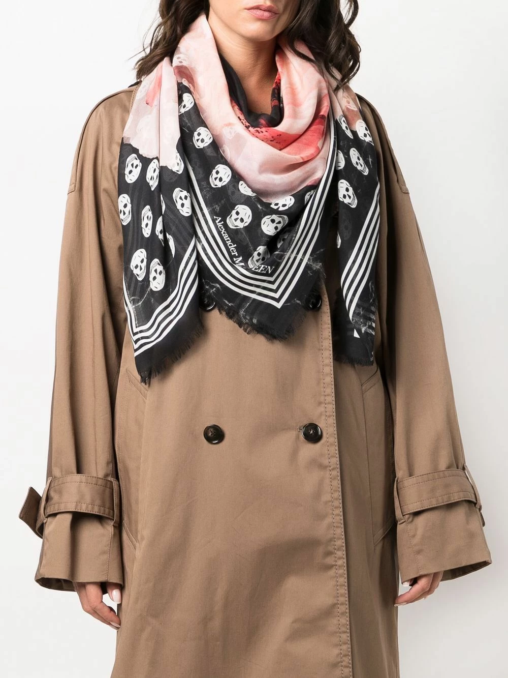 Alexander McQueen Paper Bloom Biker Skull scarf 2 Alexander McQueen Paper Bloom Biker Skull scarf