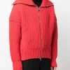 Alexander McQueen ribbed-knit zip-up cardigan