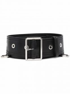 Alexander McQueen eyelet-embellished leather belt