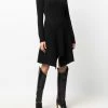 Alexander McQueen curved-hem knitted cashmere dress