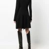 Alexander McQueen curved-hem knitted cashmere dress
