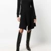 Alexander McQueen curved-hem knitted cashmere dress