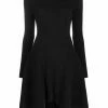 Alexander McQueen curved-hem knitted cashmere dress