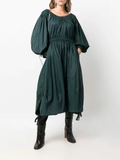 Alexander McQueen bow-detail gathered dress