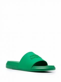 Alexander McQueen logo-embossed slides