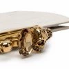 Alexander McQueen crocodile-effect skull-detail clutch
