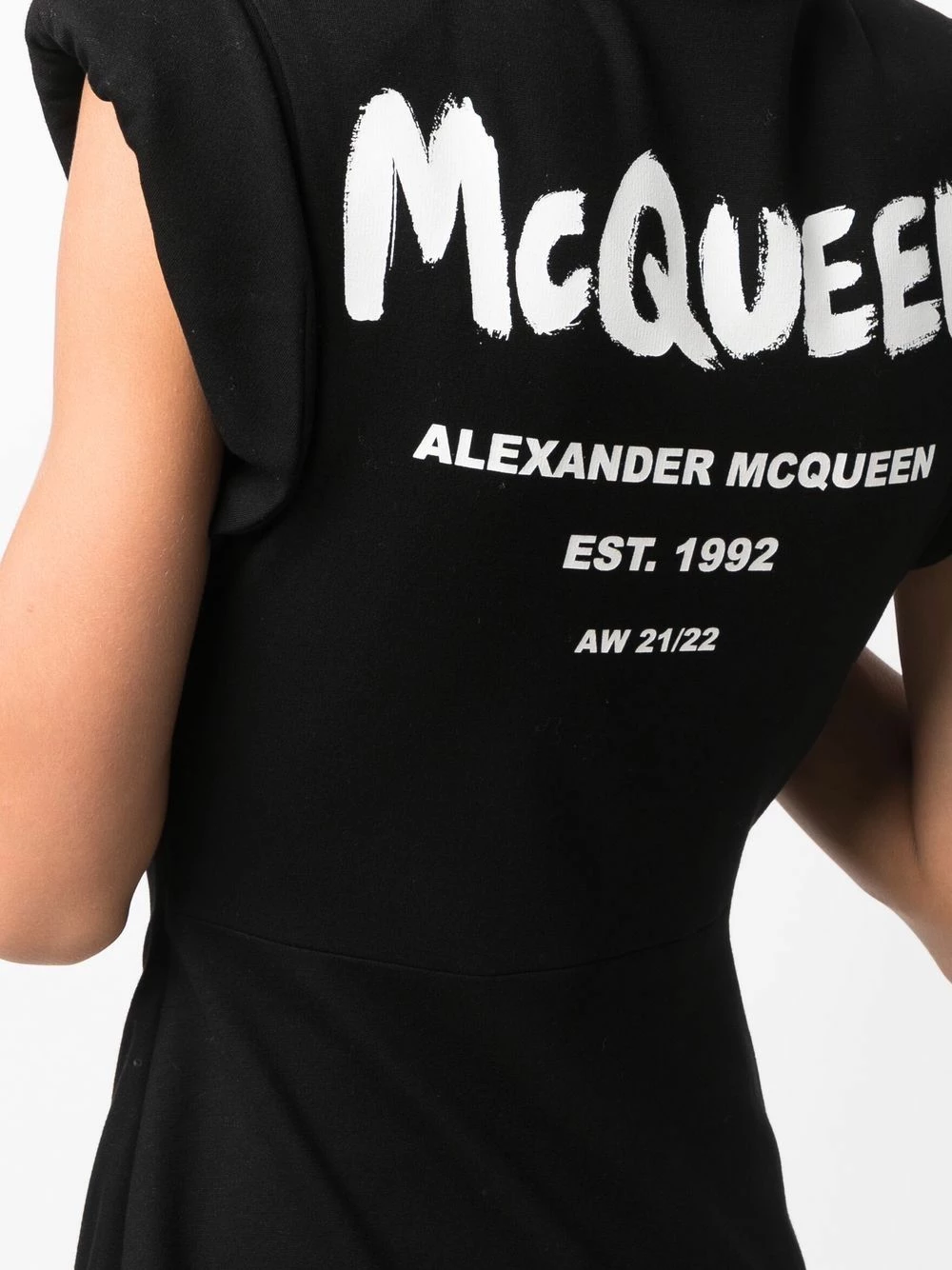 Alexander McQueen Logo print sleeveless dress 5 Alexander McQueen logo-print sleeveless dress