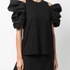 Alexander McQueen puff-sleeve cut-out blouse