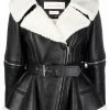 Alexander McQueen shearling-panelled biker jacket