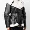 Alexander McQueen shearling-panelled biker jacket