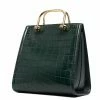 Alexander McQueen crocodile-effect leather tote