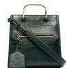 Alexander McQueen crocodile-effect leather tote