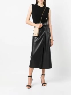 Alexander McQueen crocodile-effect chain-strap crossbody bag