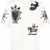 Alexander McQueen illustration-style print shirt