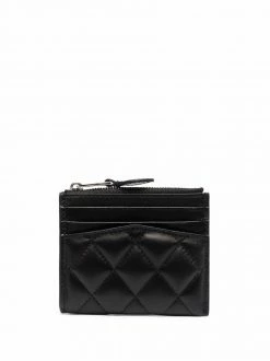 Alexander McQueen quilted-finish leather purse